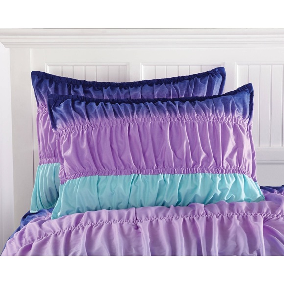 Queen size purple and blue bedding - Picture 3 of 4